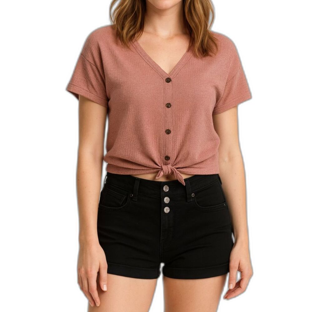 Tinseltown Women’s Triple Button Denim Shorts | Size 1